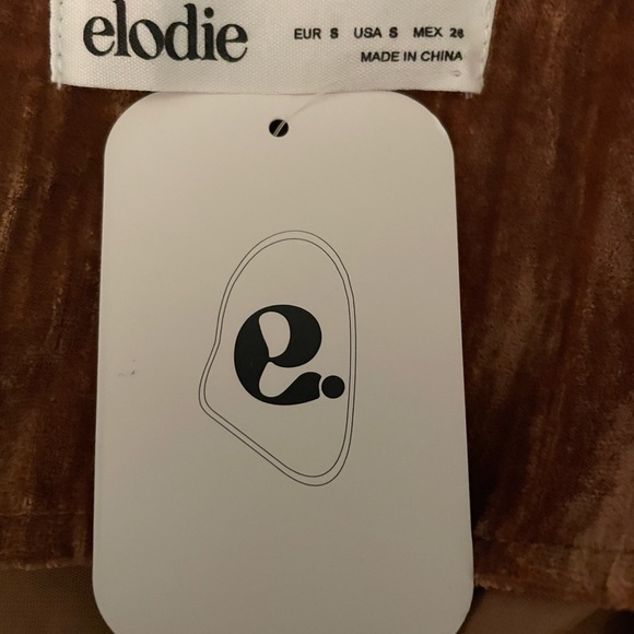 Cafe color velvet mini dress - Picture 5 of 5